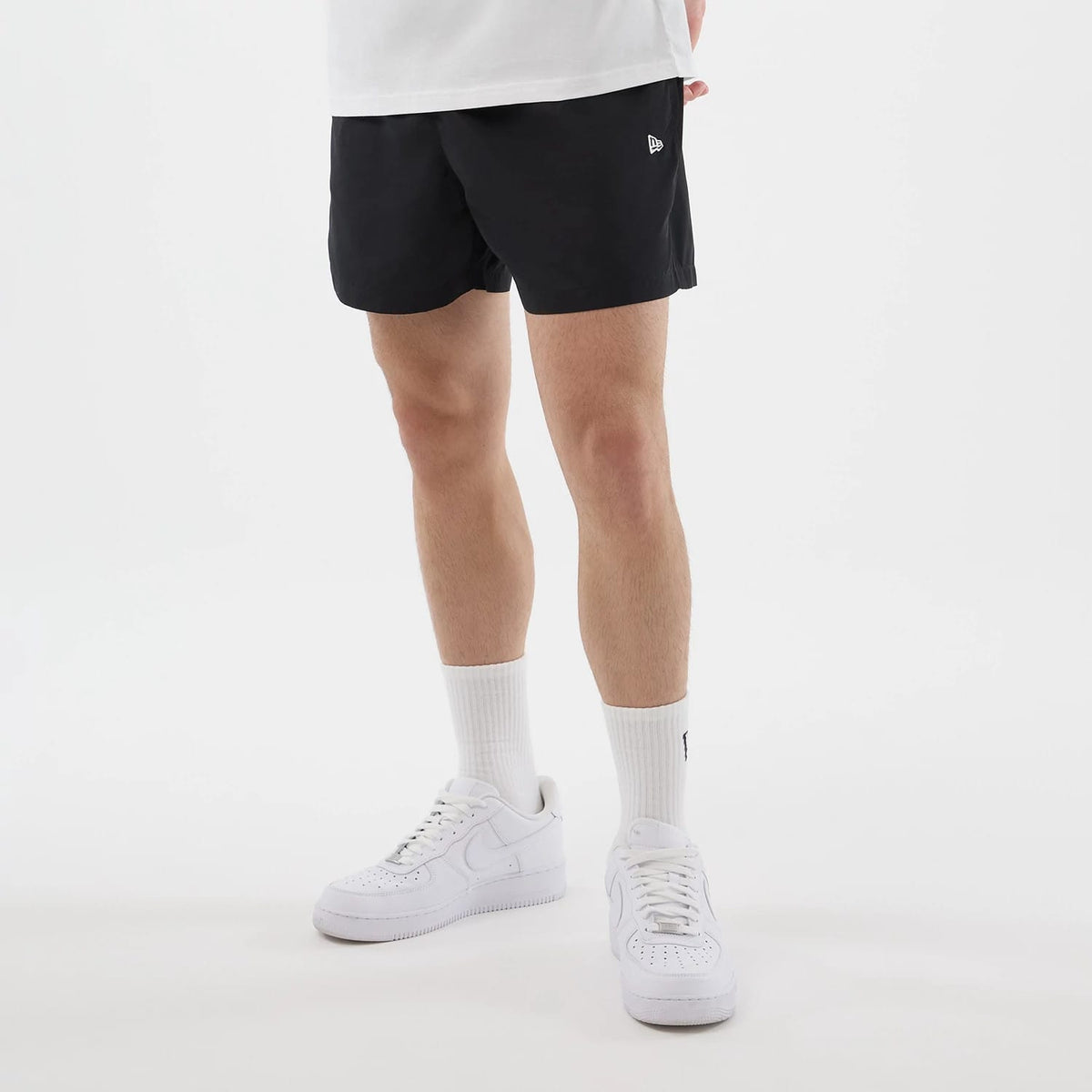 New Era Black Swimming Shorts-kentox