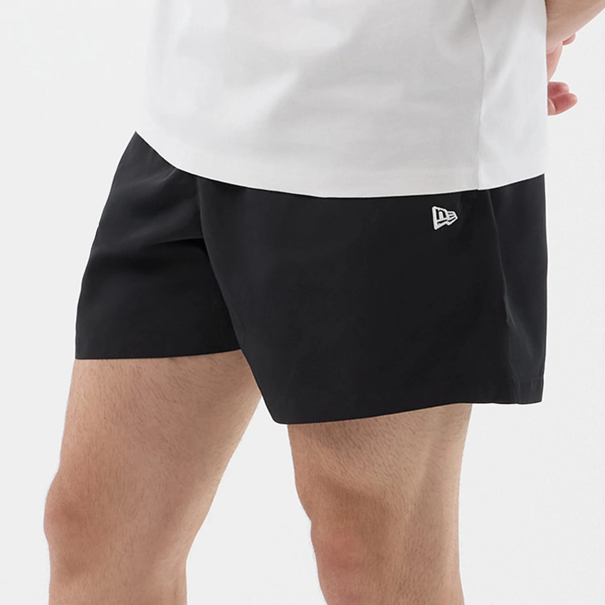 New Era Black Swimming Shorts-kentox