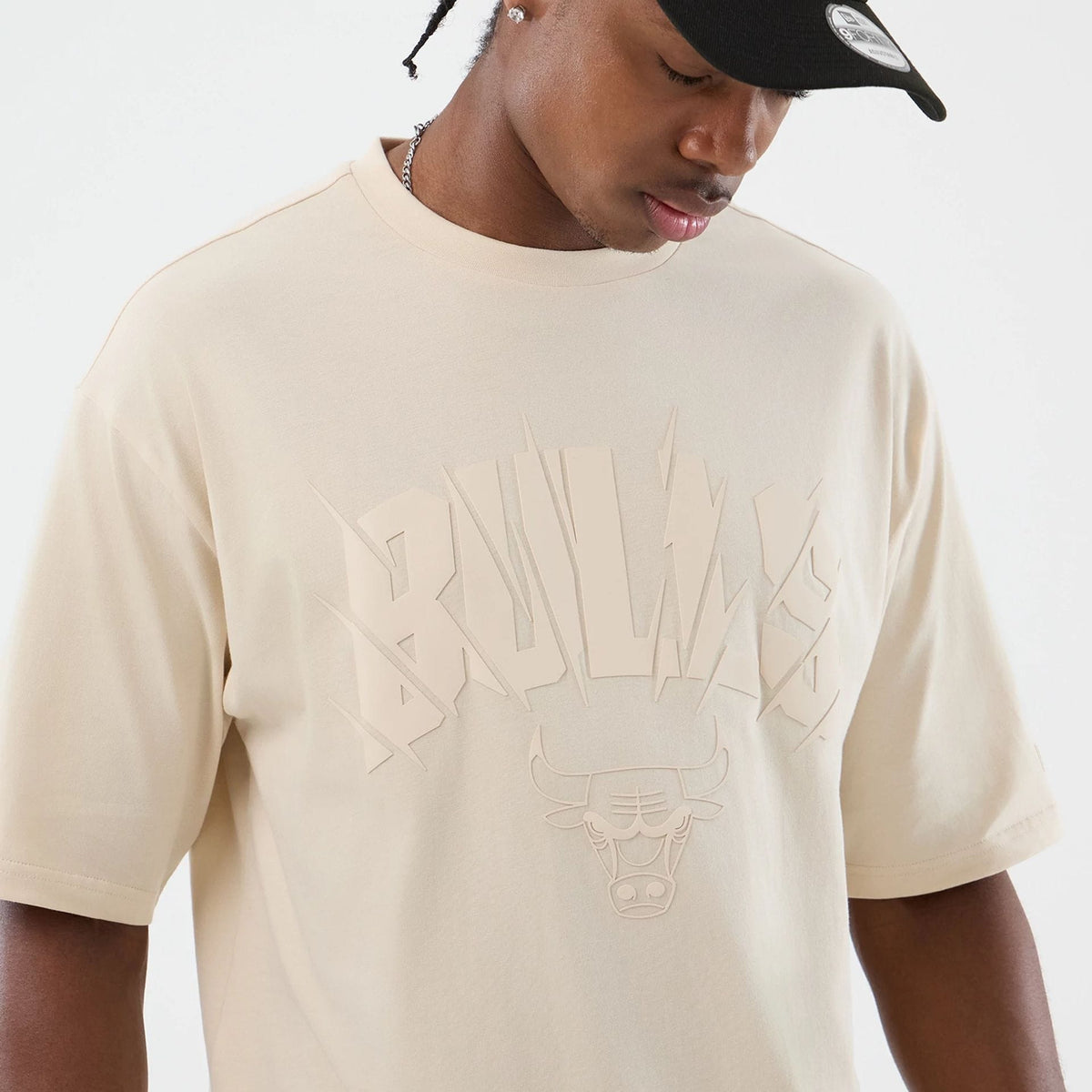 Chicago Bulls NBA Core Plus Light Beige Oversized T-Shirt-kentox
