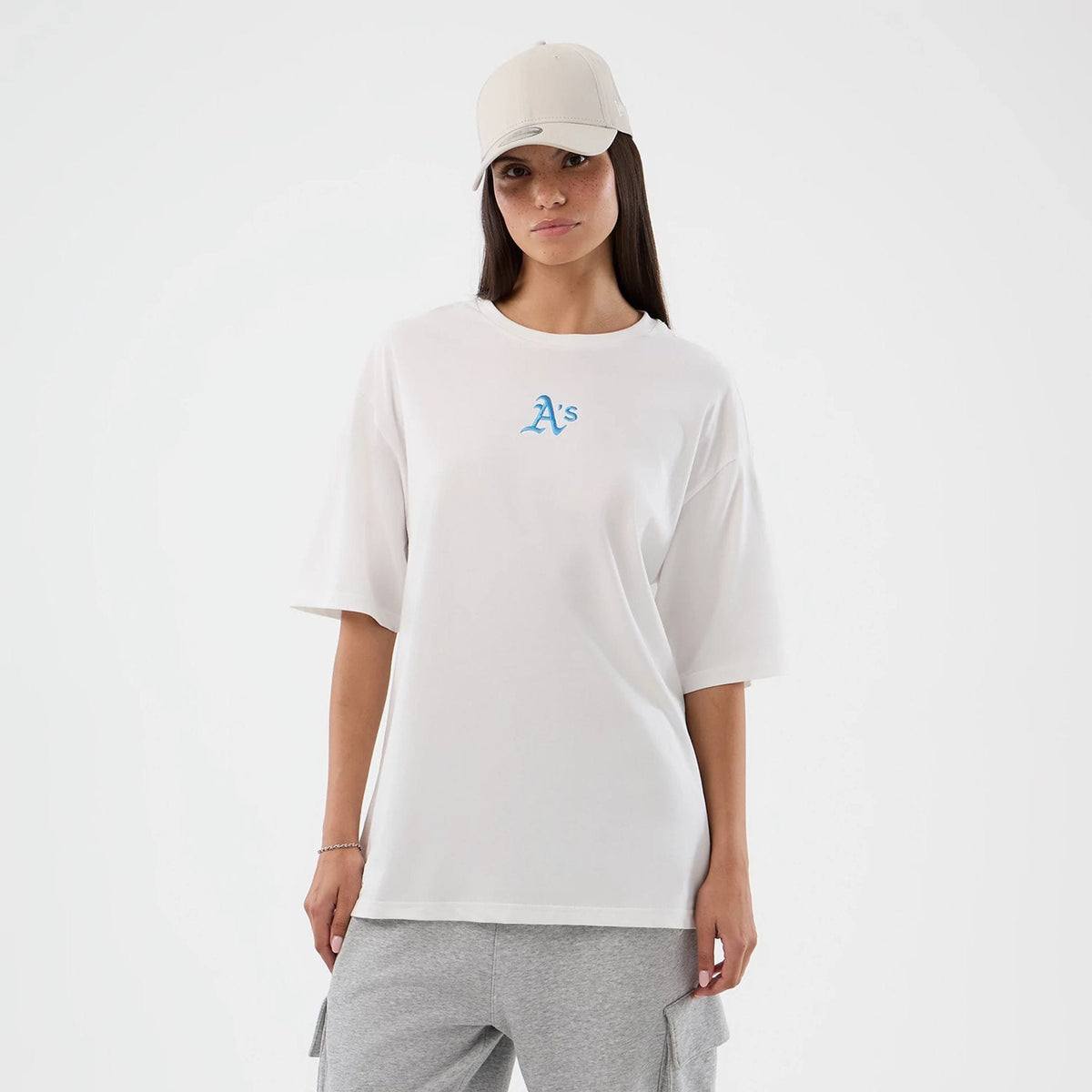 Athletics MLB League Essential White Oversized T-Shirt-kentox