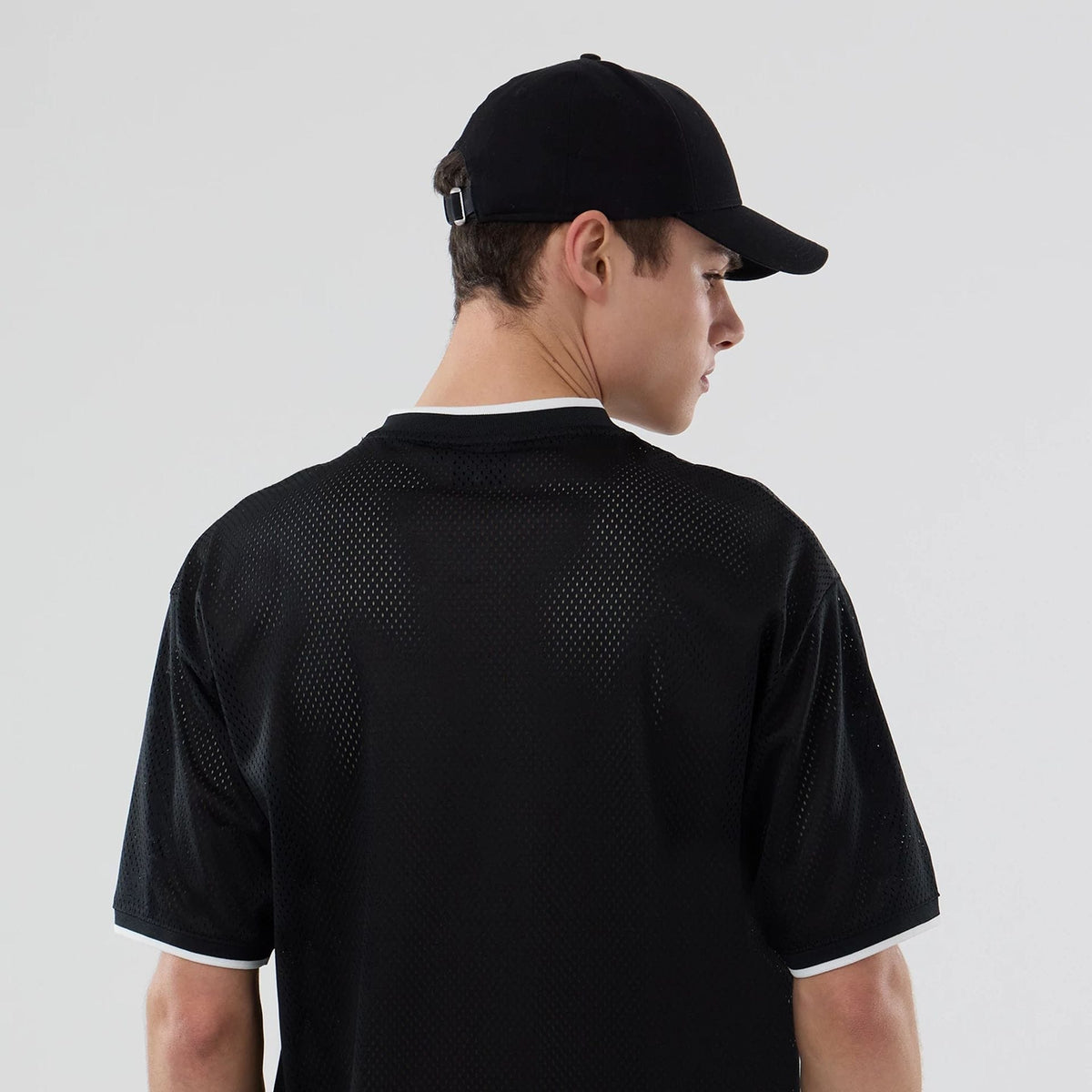 Brooklyn Nets NBA Mesh Black Oversized T-Shirt-kentox