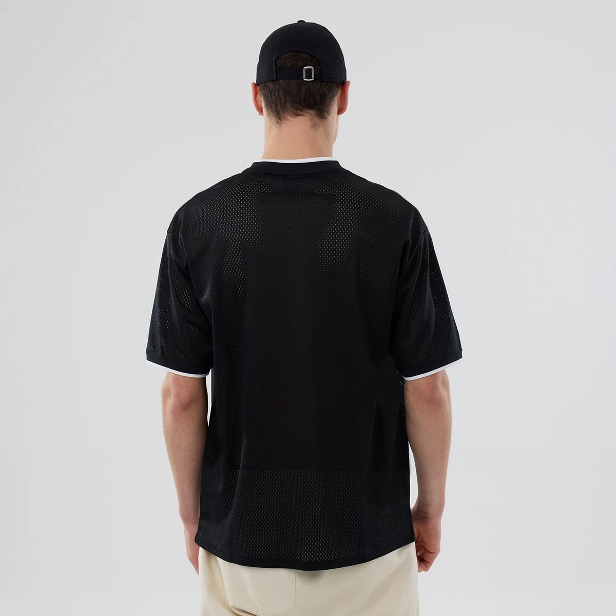 Brooklyn Nets NBA Mesh Black Oversized T-Shirt-kentox
