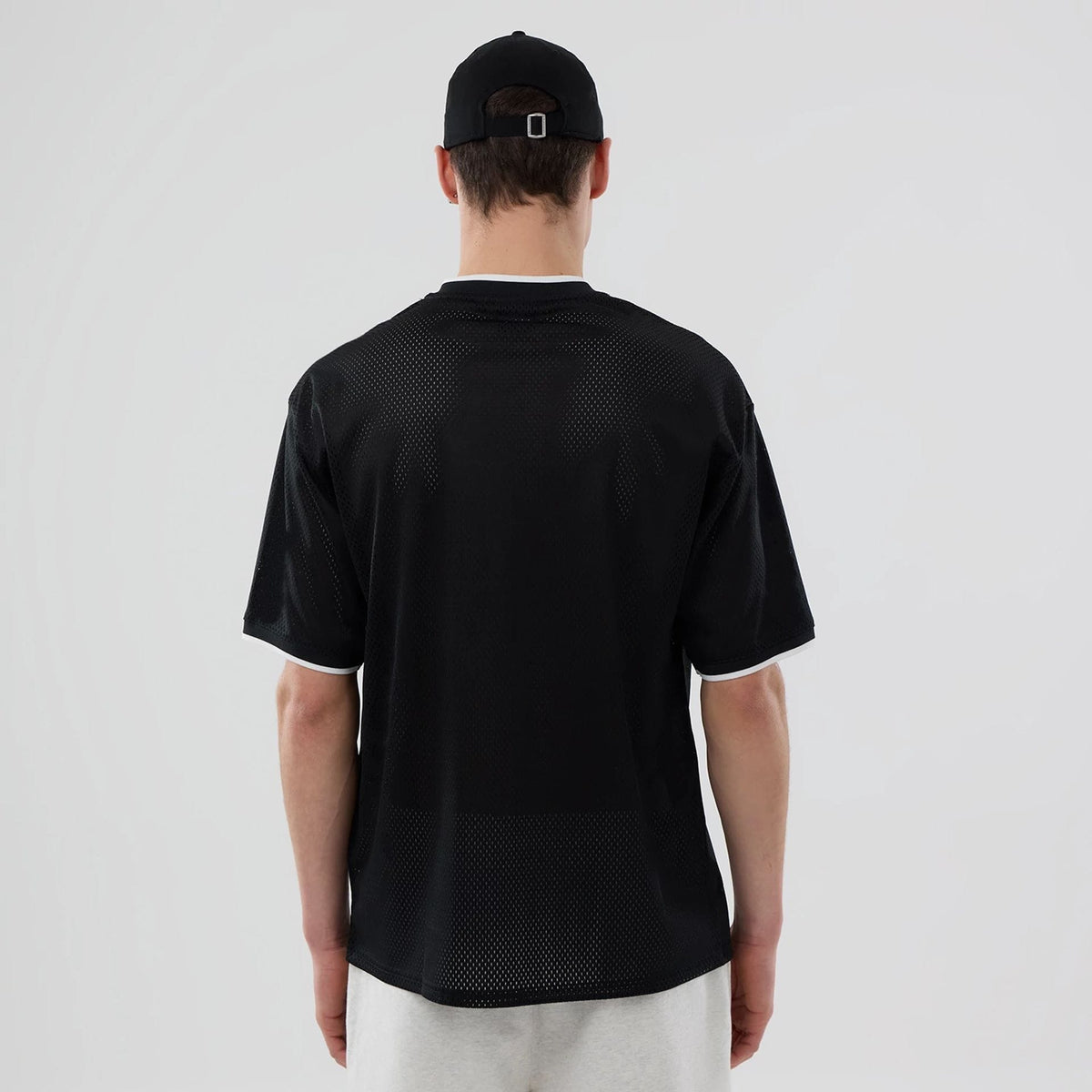 Chicago Bulls NBA Mesh Black Oversized T-Shirt-kentox