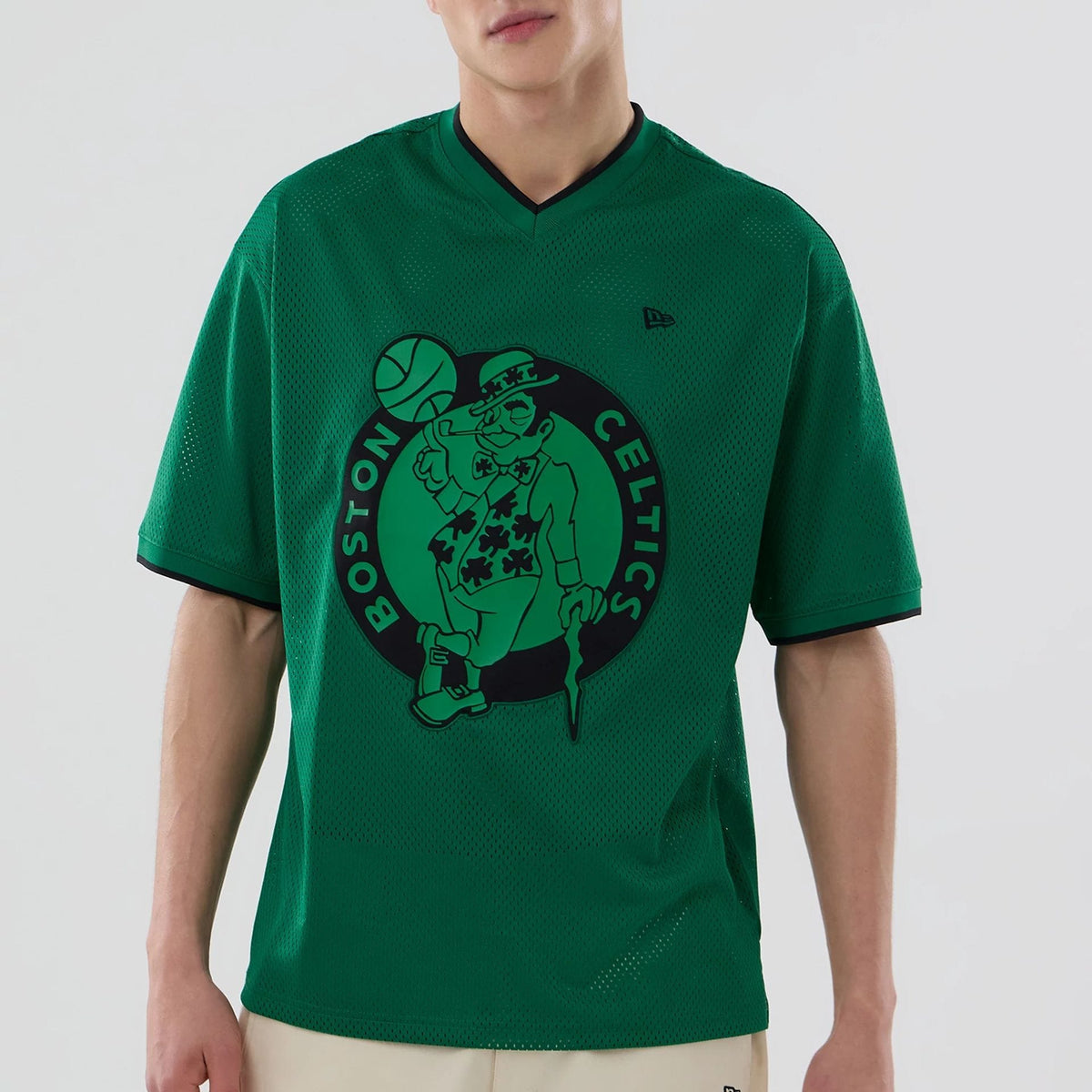 Boston Celtics NBA Mesh Green Oversized T-Shirt-kentox