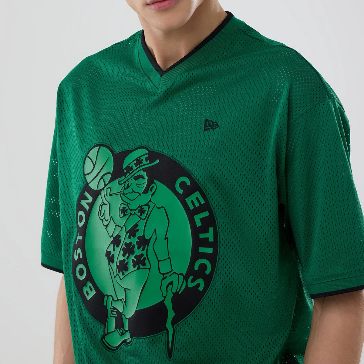 Boston Celtics NBA Mesh Green Oversized T-Shirt-kentox