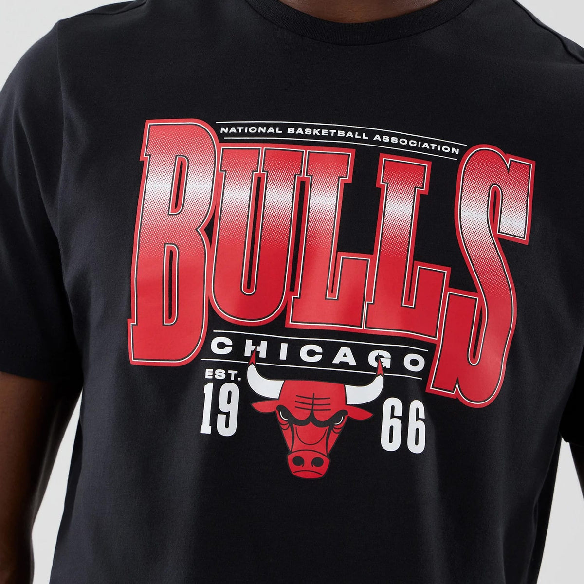 Chicago Bulls NBA Arch Graphic Black T-Shirt-kentox