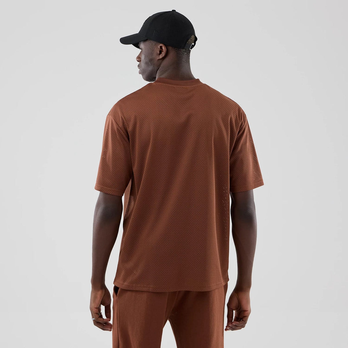 Chicago Bulls NBA Core Plus Mesh Brown Oversized T-Shirt-kentox