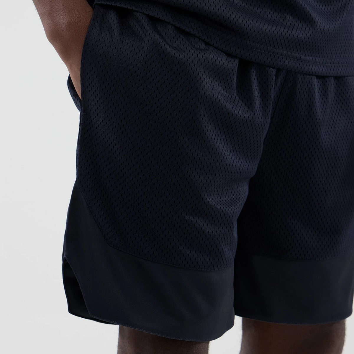 New Era Mesh Navy Oversized Shorts-kentox