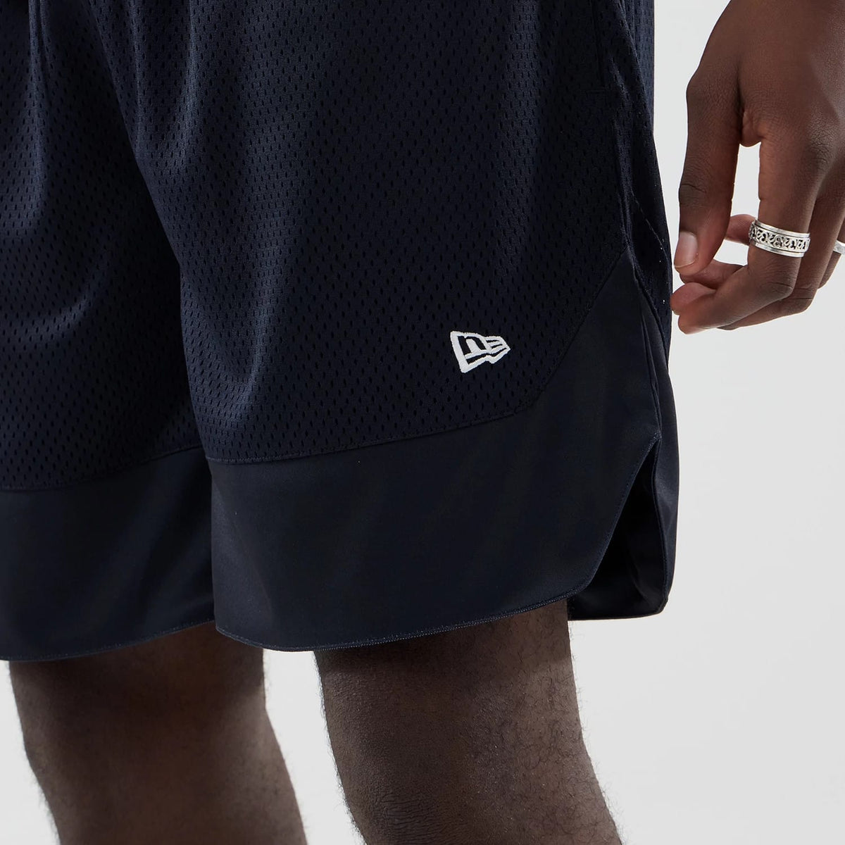 New Era Mesh Navy Oversized Shorts-kentox